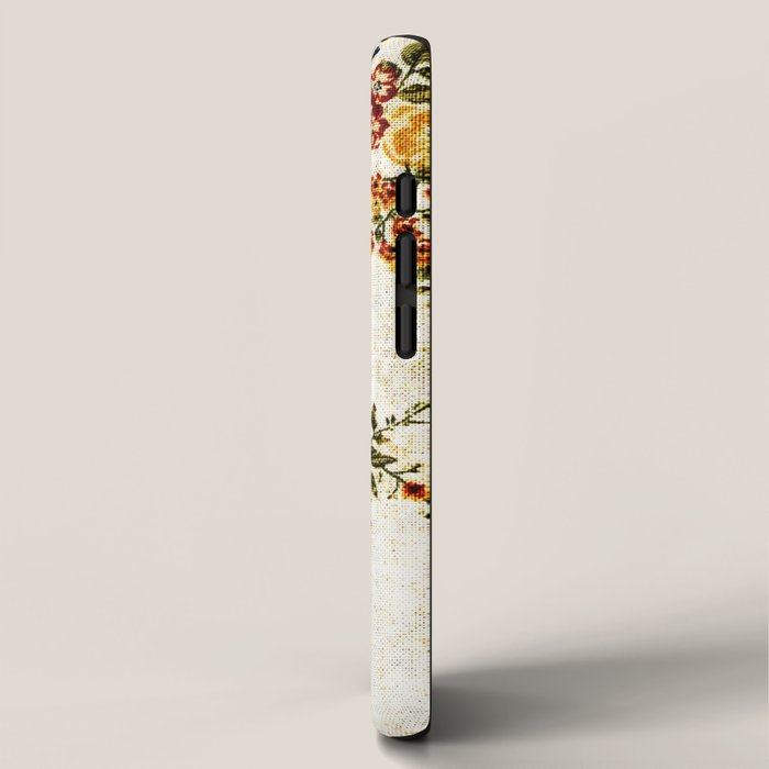 Cream Blue Yellow Floral iPhone Case Gallery Image 2