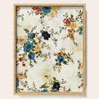 Cream Blue Yellow Floral Serving Tray Gallery Image 1