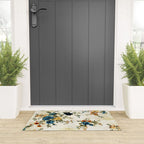 Cream Blue Yellow Floral Welcome Mat Gallery Image 3