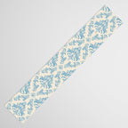 Elegant Air Blue Damask Pattern Table Runner Gallery Image 3