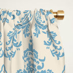 Elegant Air Blue Damask Pattern Window Curtain Gallery Image 2