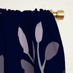 Festive, Modern, Floral Prints, Pink and Navy Window Curtain Gallery Image 2