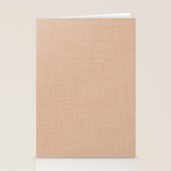 Cozy Linen Effect in Amberlight Cream Stationery Card Gallery Image 2