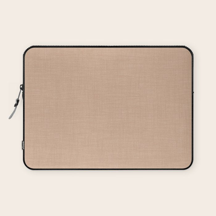Cozy Linen Effect in Amberlight Cream Laptop Sleeve Gallery Image 1