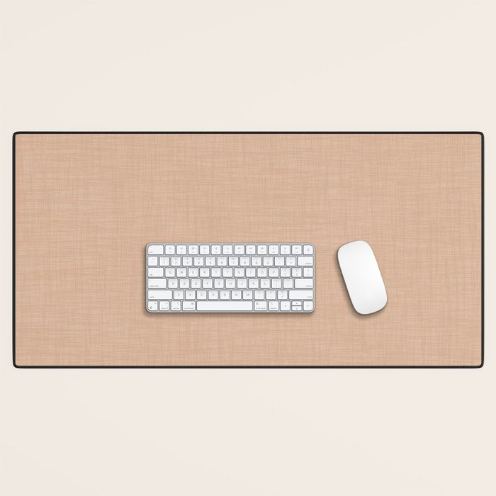 Cozy Linen Effect in Amberlight Cream Desk Mat Gallery Image 1