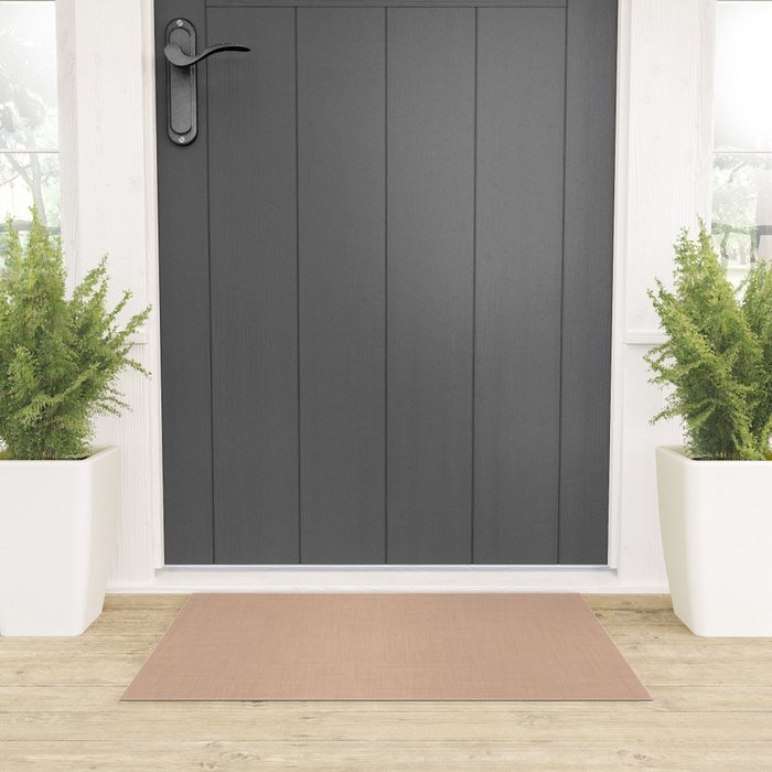 Cozy Linen Effect in Amberlight Cream Welcome Mat Gallery Image 3