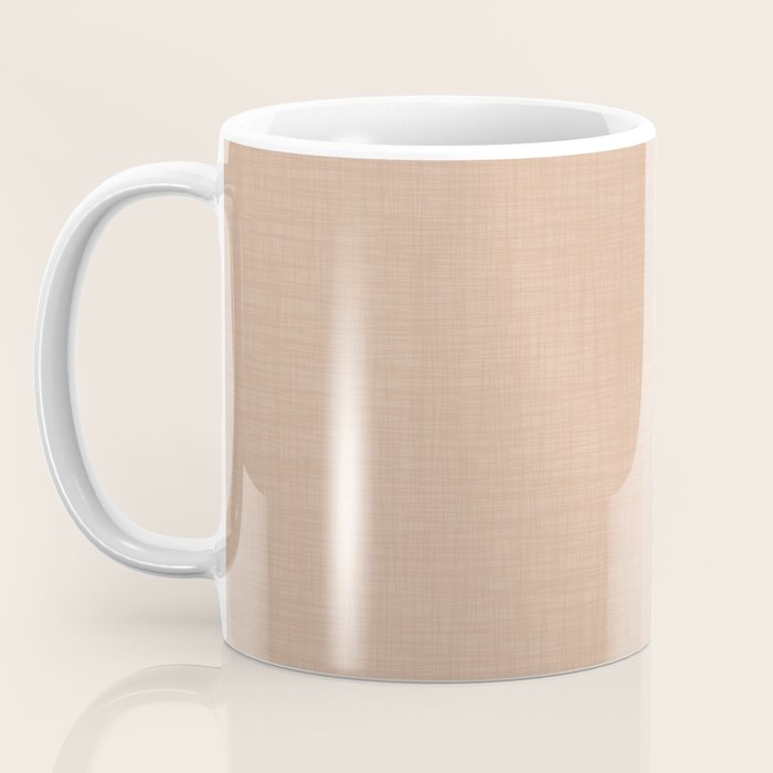 Cozy Linen Effect in Amberlight Cream Coffee Mug Gallery Image 3