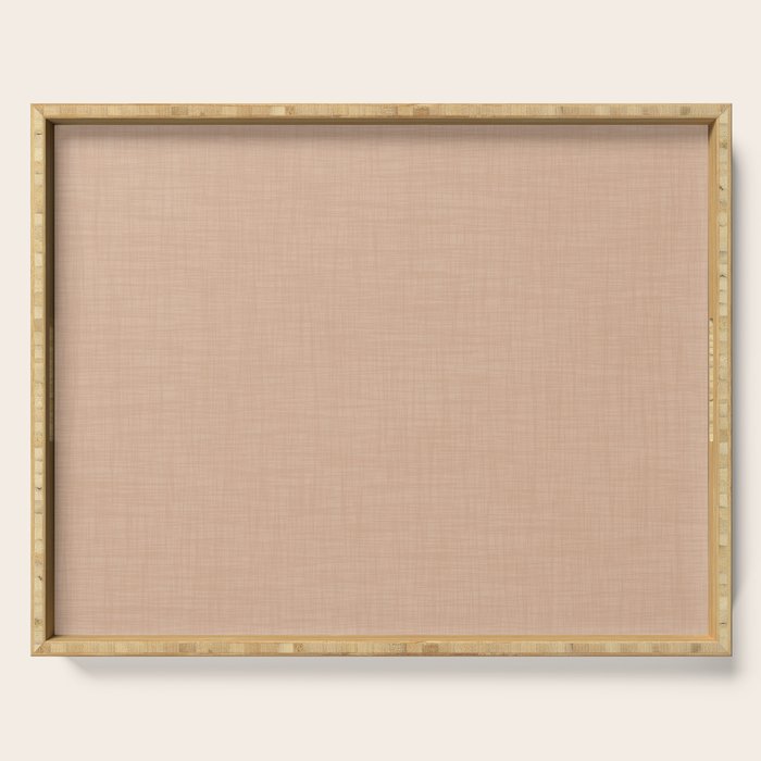 Cozy Linen Effect in Amberlight Cream Serving Tray Gallery Image 1