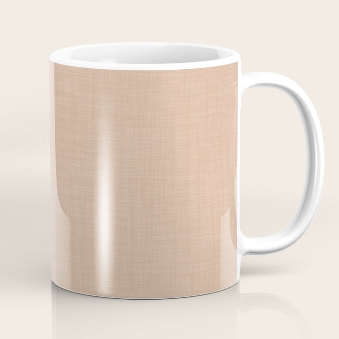Cozy Linen Effect in Amberlight Cream Coffee Mug Gallery Image 1