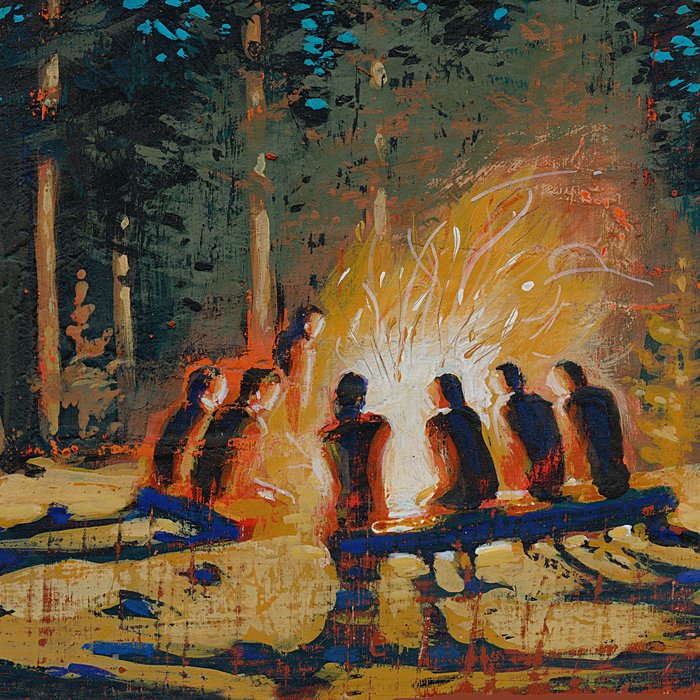 campfire gathering Coffee Mug Gallery Image 2