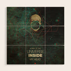 A Part Of The Universe Inside My Head Wood Wall Art Gallery Image 1