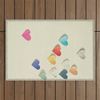 Paper Hearts Outdoor Rug Gallery Image 1
