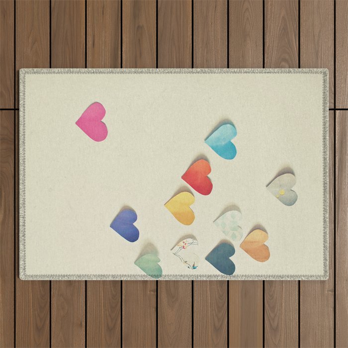 Paper Hearts Outdoor Rug Gallery Image 1