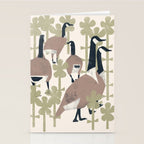 Geese in Flowers -Netural Stationery Card Gallery Image 2