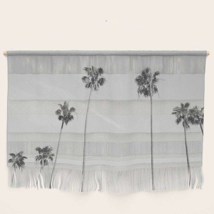 Black & White Palm Trees, Beach Palms Wall Hanging Gallery Image 1