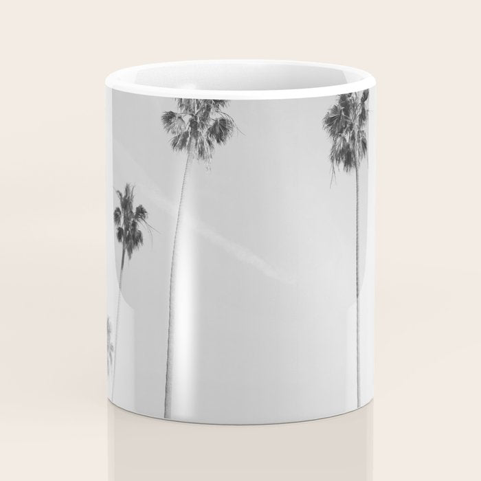 Black & White Palm Trees, Beach Palms Coffee Mug Gallery Image 4