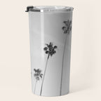 Black & White Palm Trees, Beach Palms Travel Mug Gallery Image 3