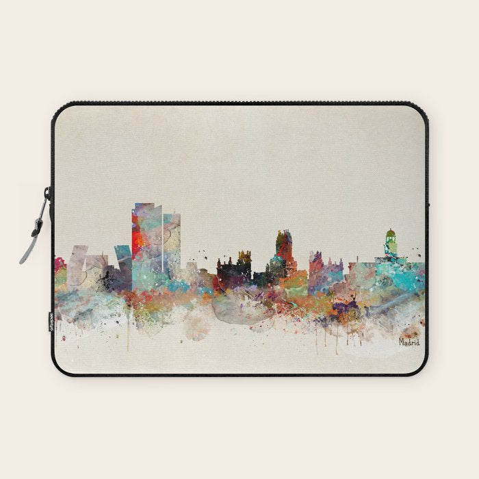 madrid spain skyline Laptop Sleeve Gallery Image 1