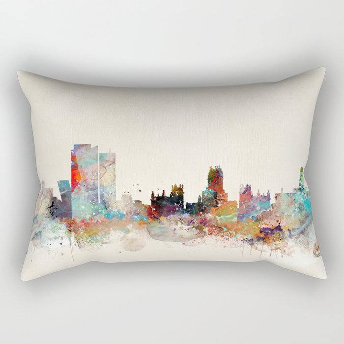madrid spain skyline Rectangular Pillow Gallery Image 2
