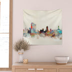 madrid spain skyline Wall Tapestry Gallery Image 2
