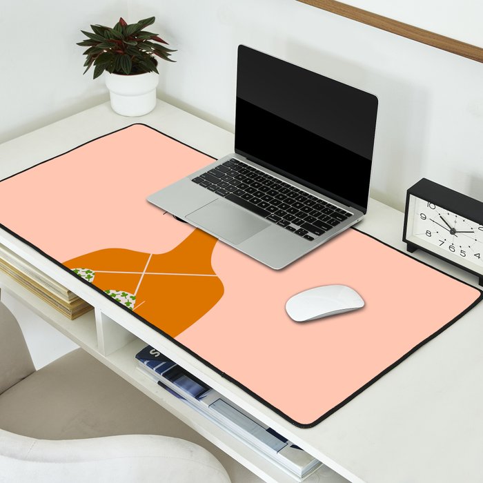 Green Hair Clip Desk Mat Gallery Image 2