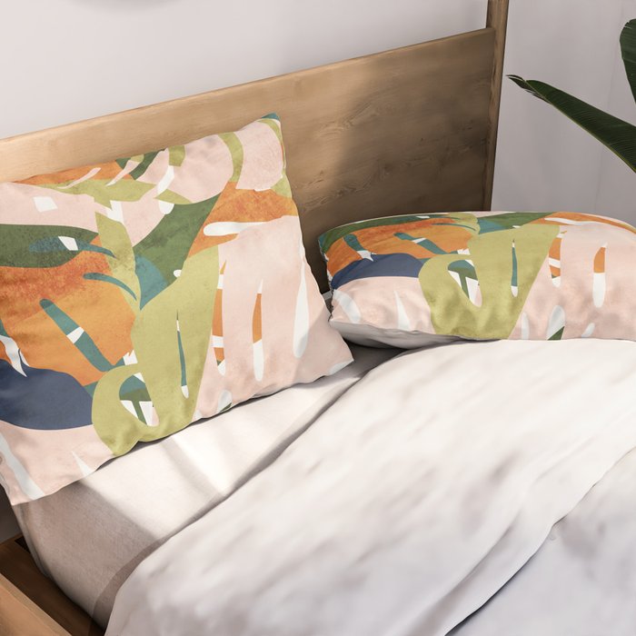 Monstera delight Pillow Sham Gallery Image 2
