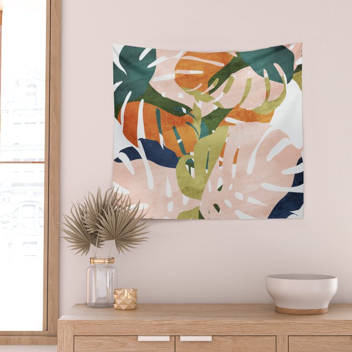 Monstera delight Wall Tapestry Gallery Image 2