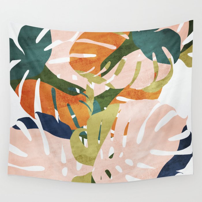 Monstera delight Wall Tapestry Gallery Image 1