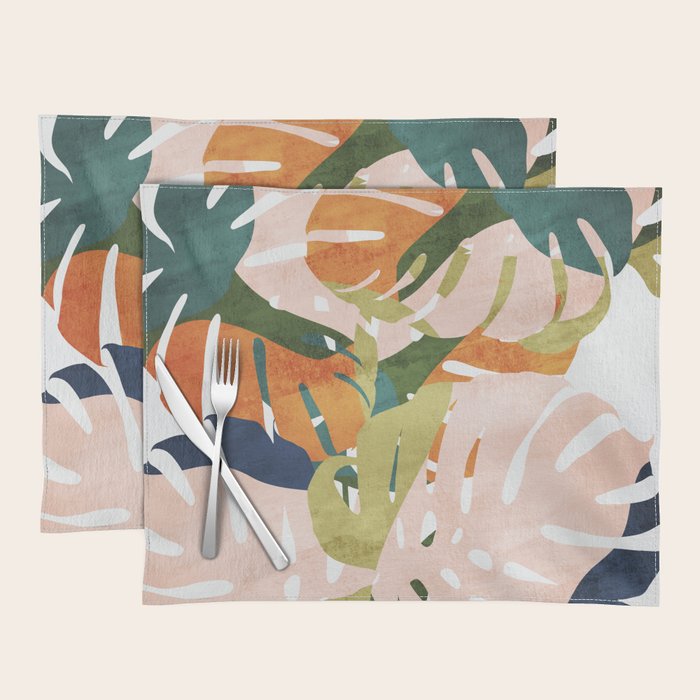 Monstera delight Placemat Gallery Image 1