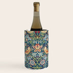 William Morris Strawberry Thief Blue 1883 Vintage Botanical Pattern Wine Chiller Gallery Image 3