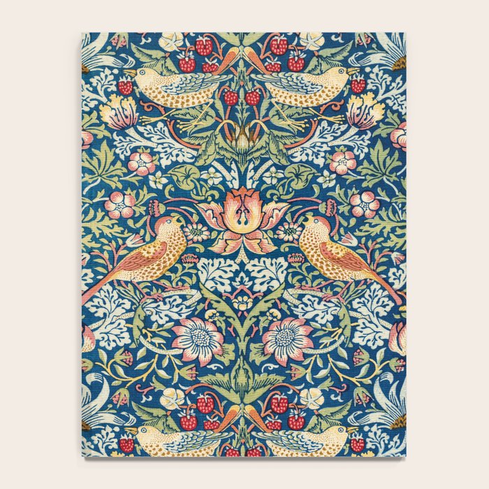 William Morris Strawberry Thief Blue 1883 Vintage Botanical Pattern Notebook Gallery Image 4
