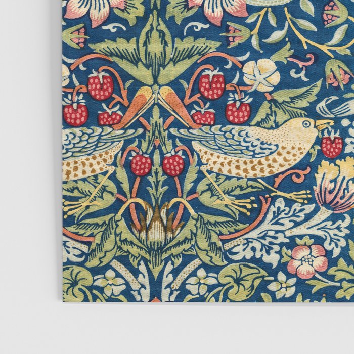 William Morris Strawberry Thief Blue 1883 Vintage Botanical Pattern Poster Gallery Image 3