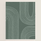 Hand drawn Geometric Lines in Forest Green 3 Jigsaw Puzzle Gallery Image 1
