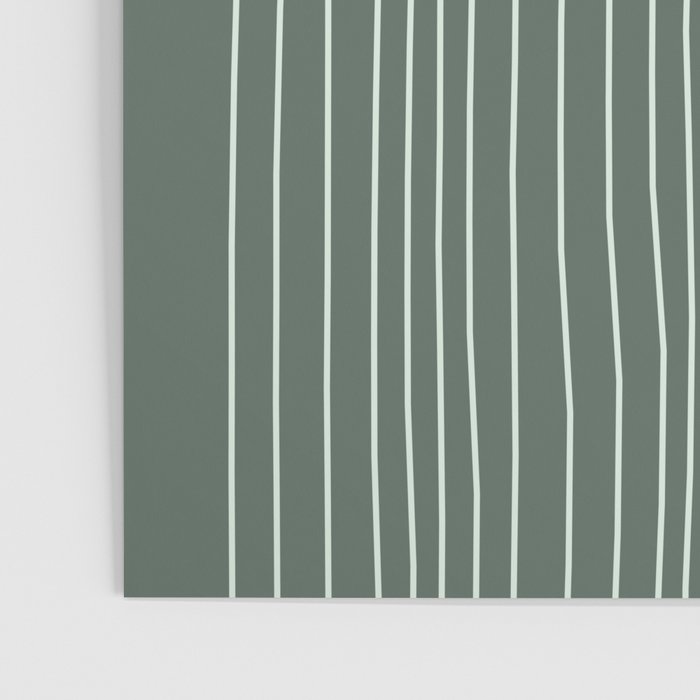 Hand drawn Geometric Lines in Forest Green 3 Poster Gallery Image 3
