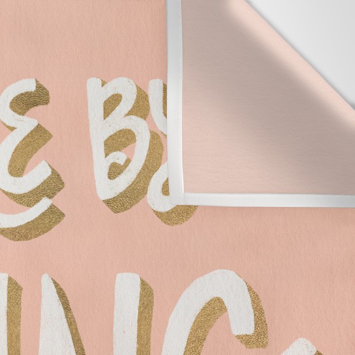 We Rise By Lifting Others - Blush & Gold Wall Tapestry Gallery Image 3