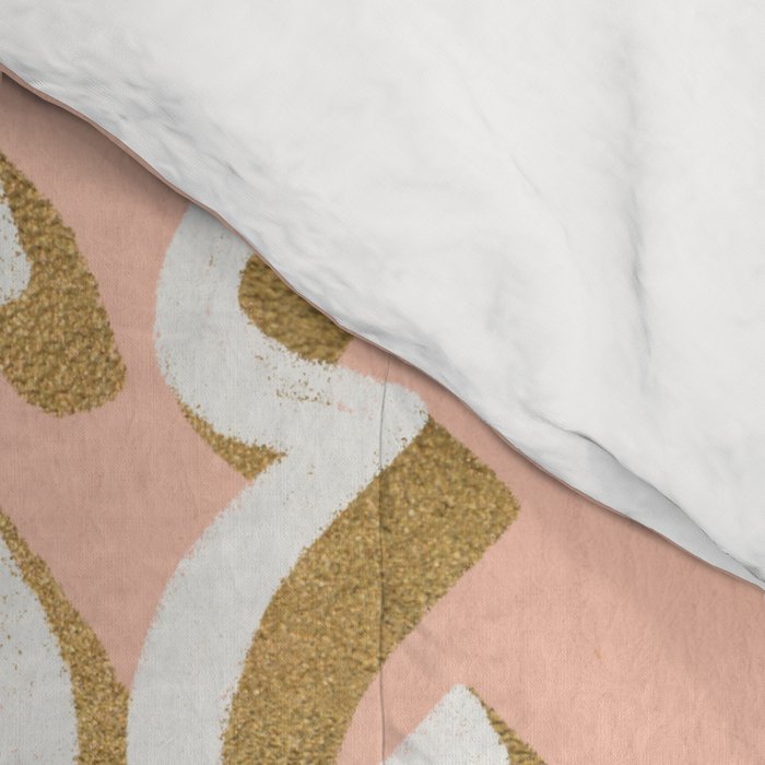 We Rise By Lifting Others - Blush & Gold Comforter Gallery Image 4