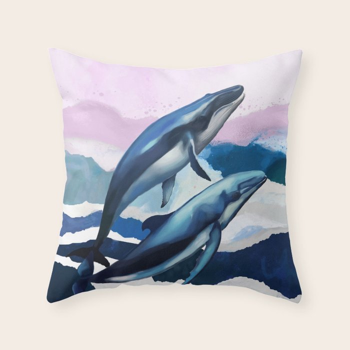 Silent Giants Throw Pillow Gallery Image 1