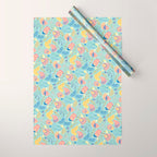 Coastal Oysters on the Beach in Seafoam Green Wrapping Paper Gallery Image 1