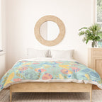 Coastal Oysters on the Beach in Seafoam Green Duvet Cover Gallery Image 3