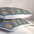 walking tigers - blue Pillow Sham Gallery Image 3