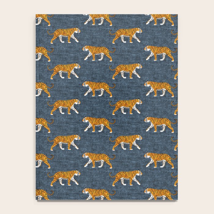walking tigers - blue Notebook Gallery Image 4