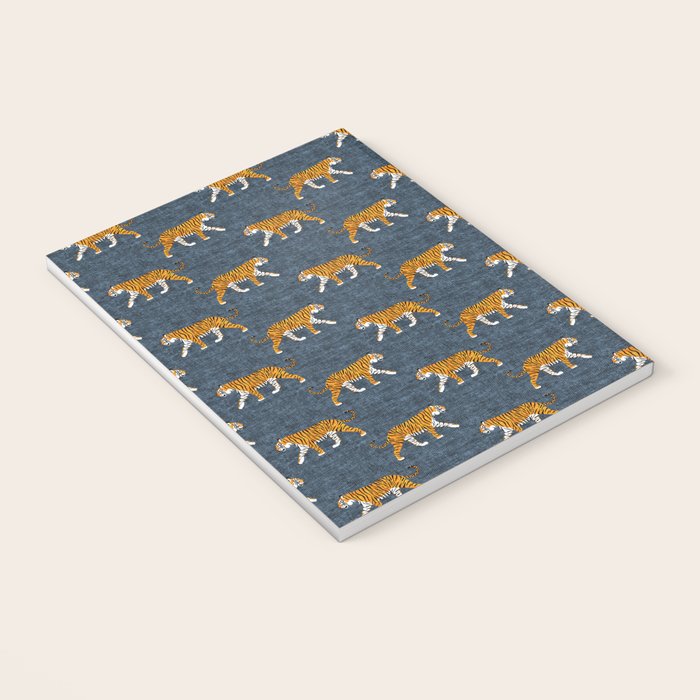 walking tigers - blue Notebook Gallery Image 3