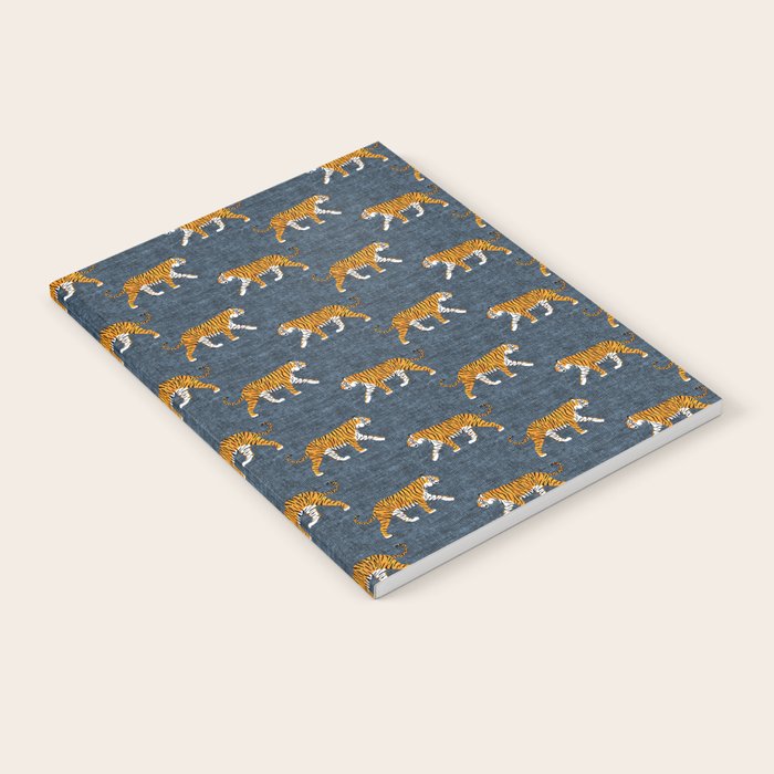 walking tigers - blue Notebook Gallery Image 1