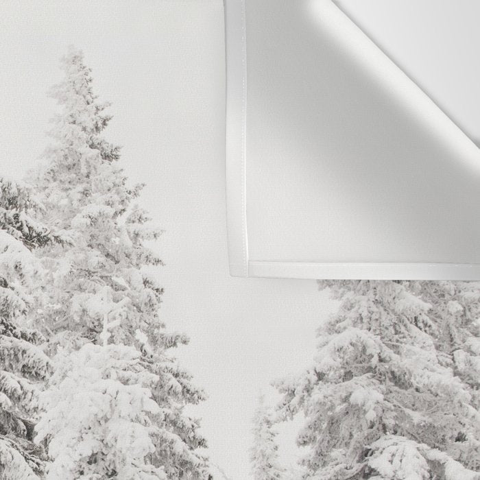 Snow Covered Trees Winter Forest Cabin  Wall Tapestry Gallery Image 3