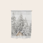 Snow Covered Trees Winter Forest Cabin  Wall Hanging Gallery Image 1