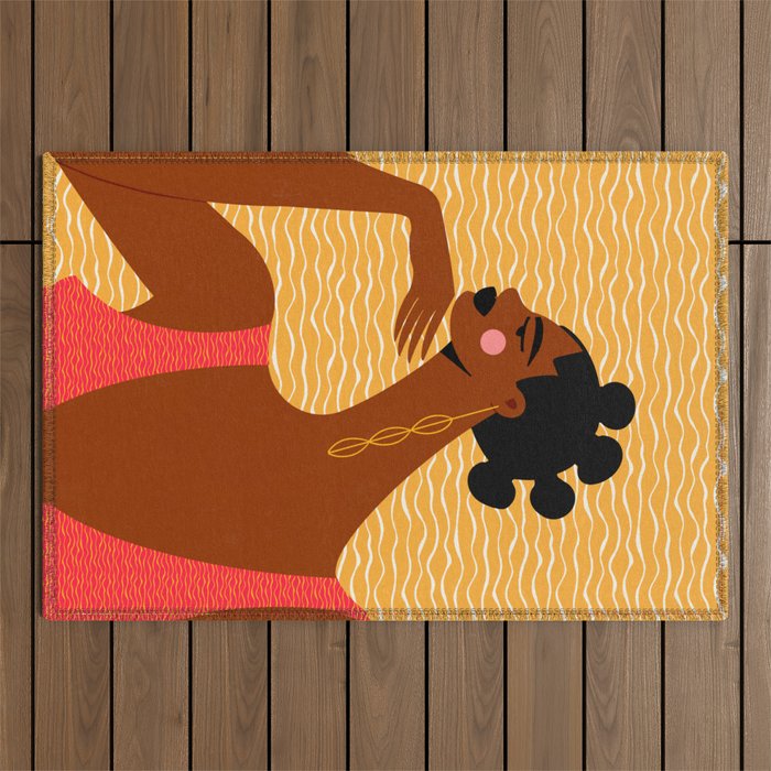A Wavy Vibe Outdoor Rug Gallery Image 1