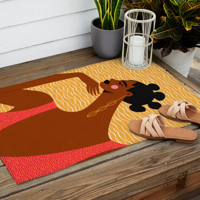 A Wavy Vibe Outdoor Rug Gallery Image 2
