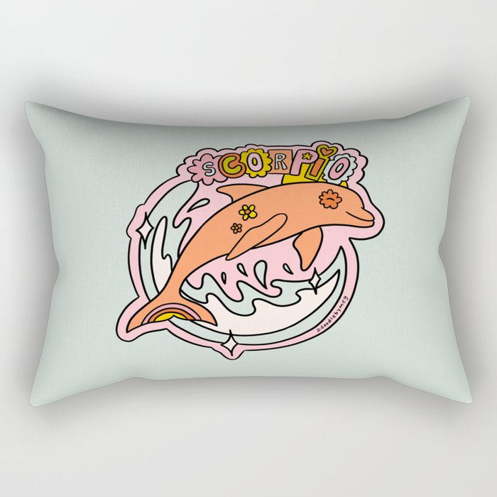 Scorpio Dolphin Rectangular Pillow Gallery Image 1
