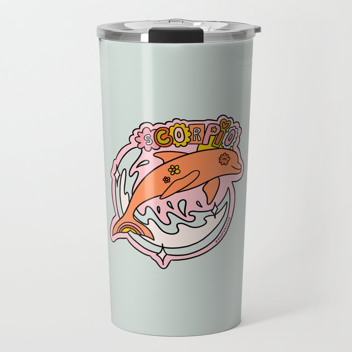 Scorpio Dolphin Travel Mug Gallery Image 1