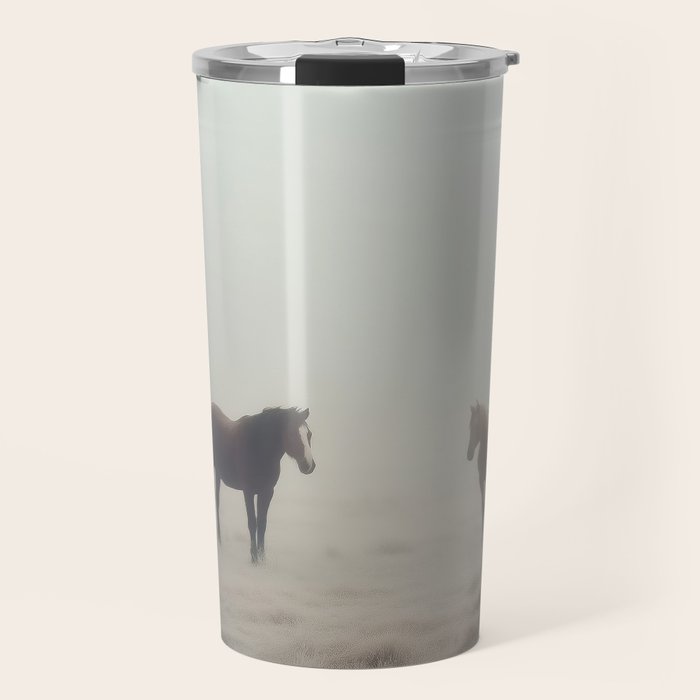Horses in the Mist I Travel Mug Gallery Image 1